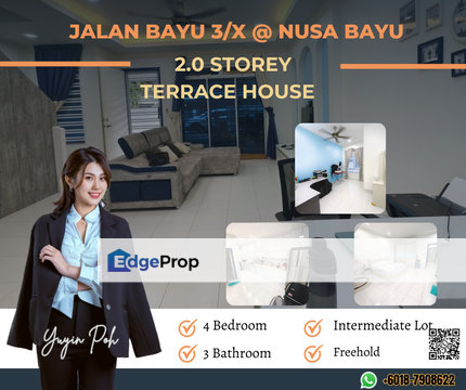 Jalan Bayu 3/x @ Nusa Bayu Double Storey Terrace House, Johor, Nusajaya