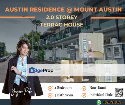 Austin Residence @ Mount Austin 2 Storey Terrace House , Johor, Johor Bahru