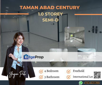 Taman Abad Century Single Storey Semi D, Johor, Johor Bahru