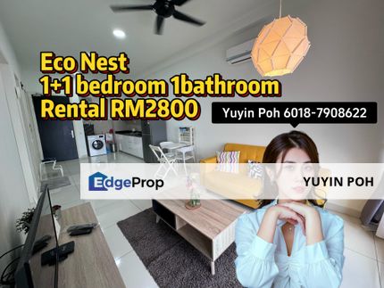 Eco Nest Apartment 1+1 bed ready move in, Johor, Nusajaya