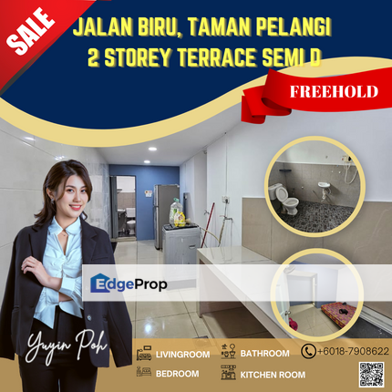 Jalan Biru, Taman Pelangi 2 Storey Terrace Semi D, Johor, Johor Bahru