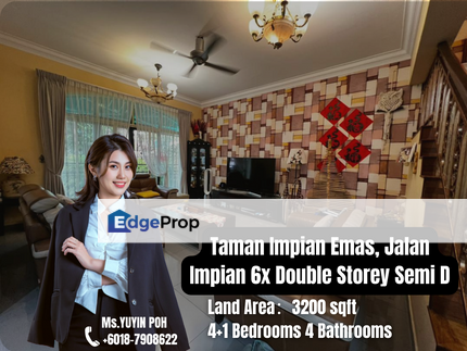 Taman Impian Emas, Jalan Impian 6x Double Storey Semi D, Johor, Skudai