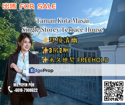 Taman Kota Masai Single Storey Terrace House , Johor, Pasir Gudang