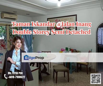 Taman Iskandar @Jalan Inang Double Storey Semi Detached, Johor, Johor Bahru