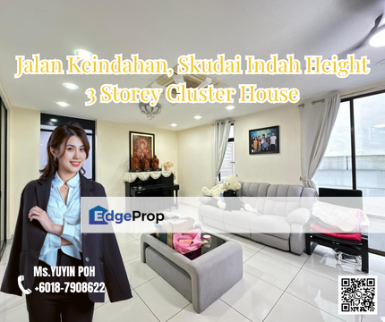 Jalan Keindahan, Skudai Indah Height 3 Storey Cluster House, Johor, Skudai