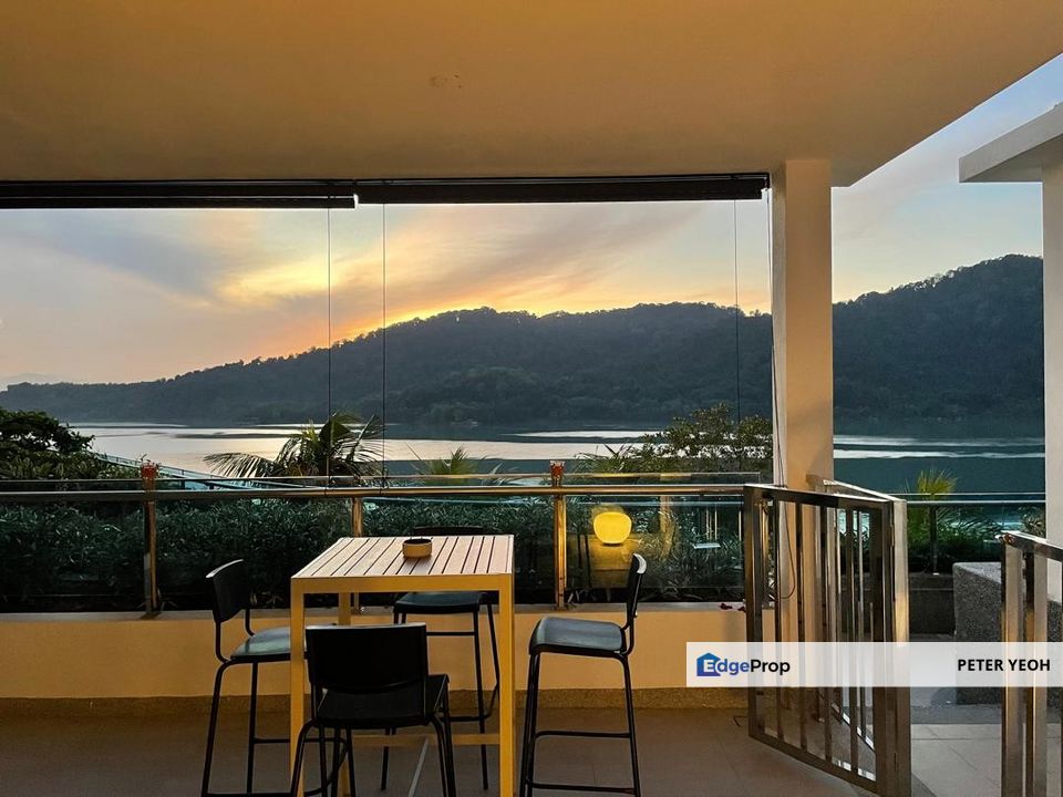 Garden Unit with 476sqft,Seaview Renovated Furnished For Rent Ready Move in Walk to Queensbay Mall, Penang, Sungai Nibong