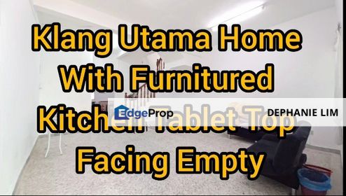 Klang Utama House For Sale Facing Empty Double Storey Terrace , Selangor, Klang