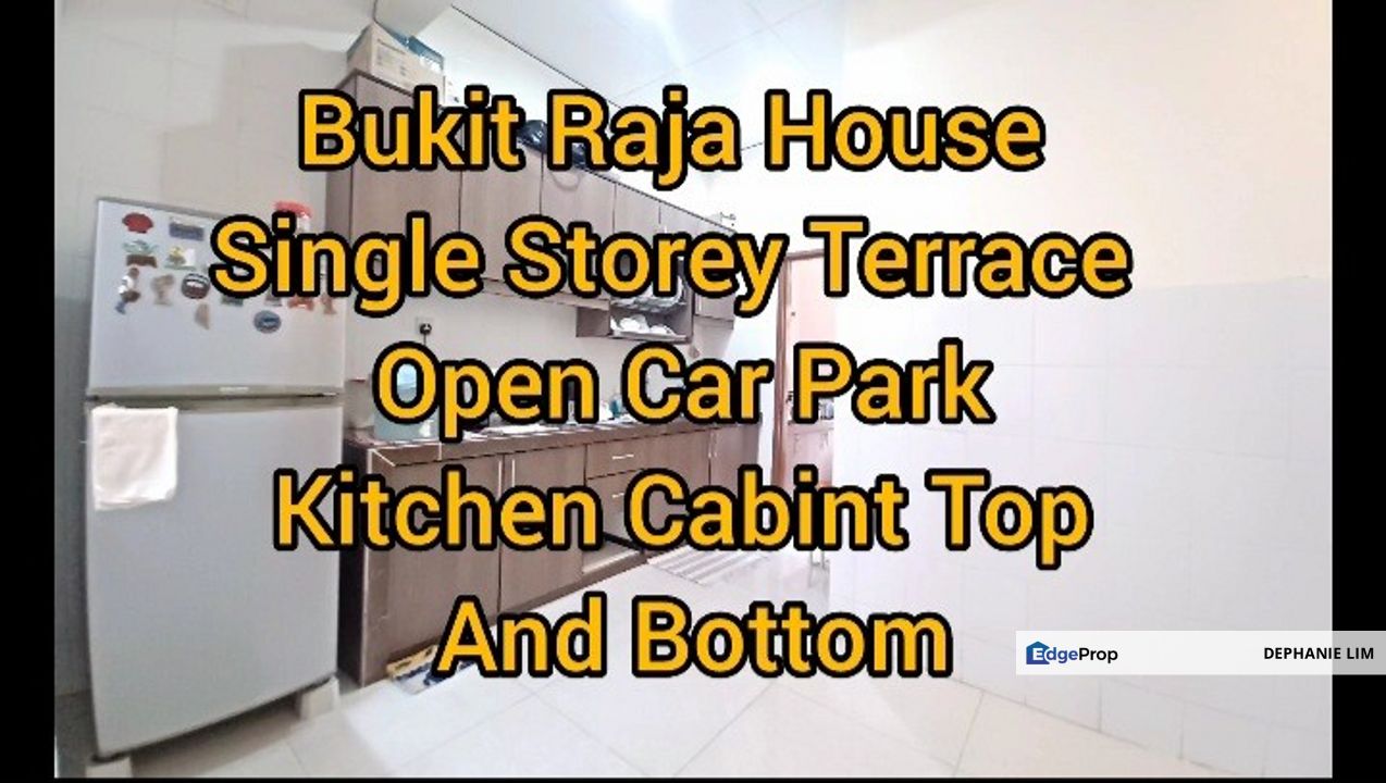 Bukit Raja House For Sale Open Car Park Kitchen Cabint Top And Bottom Single Storey Terrace, Selangor, Klang