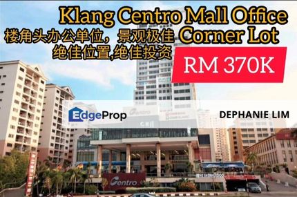 Klang Centro Mall Office  For Sale With Ceiling & Down Light Cement Flooring, Selangor, Klang