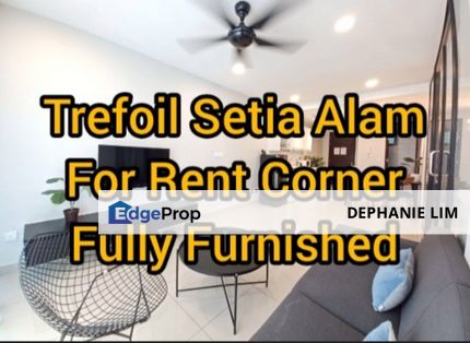 Trefoil Setia Alam For Rent Corner Fully Furnished, Selangor, Setia Alam/Alam Nusantara