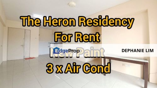 The Heron Residency For Rent‌ New Paint 3 x Air Cond , Selangor, Puchong