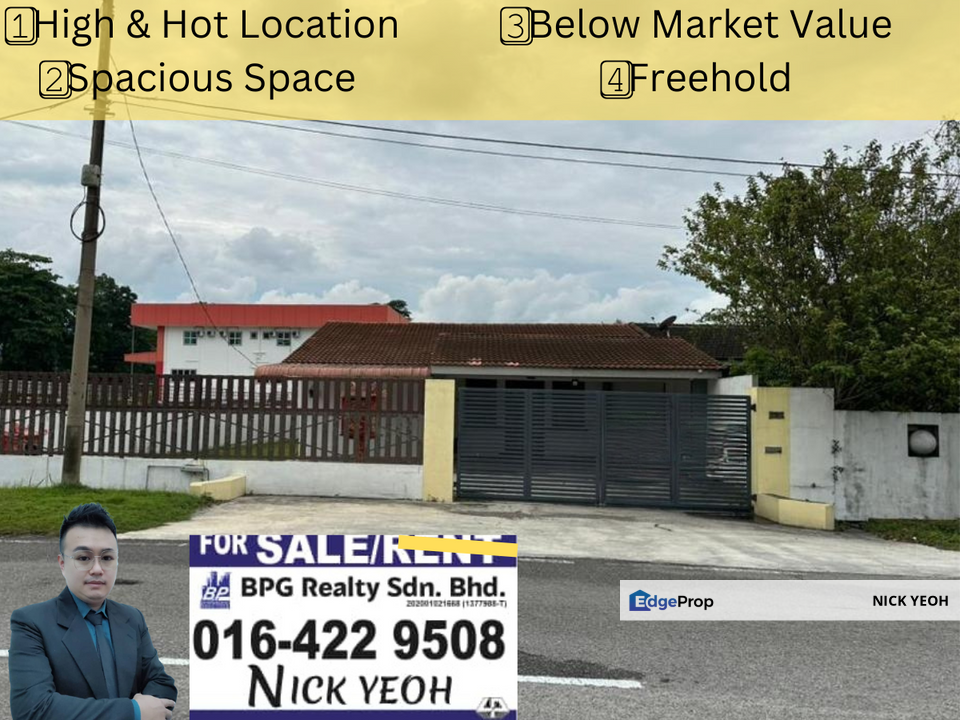 Single Storey Freehold Fair Park Ipoh Perak for Sale RM488,000 By NICK