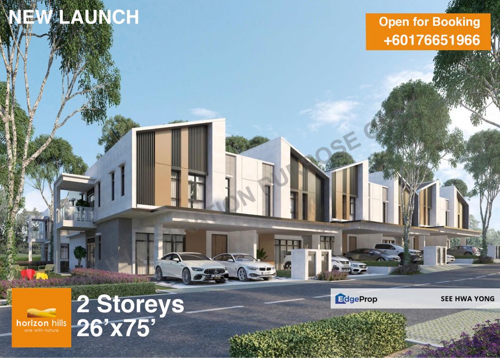 Horizon Hills New Launch 26x75' Superlink for Sale RM1,100,000 By SEE
