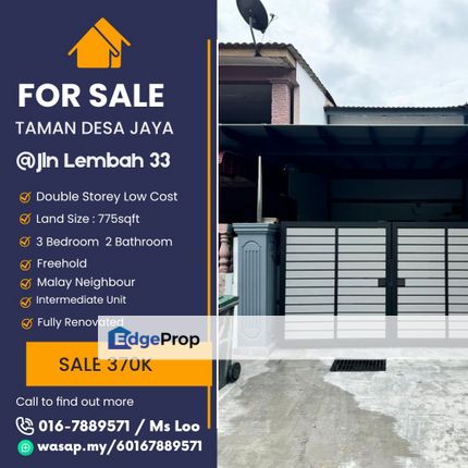 Taman Desa Jaya Double Storey aLow Cost, Johor, Johor Bahru