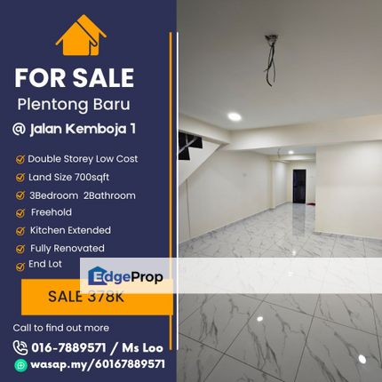 Plentong Baru Double Storey Low Cost, Johor, Masai