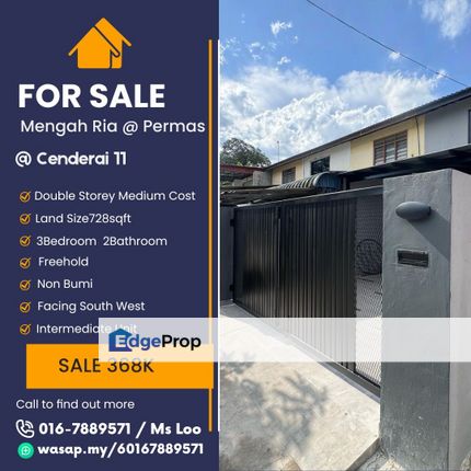 Megah Ria Double Storey , Johor, Masai