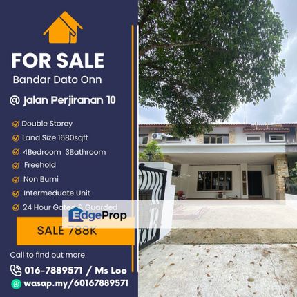 Bandar Dato Onn Double Storey, Johor, Johor Bahru