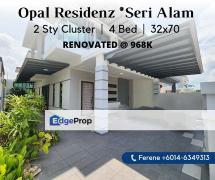 Opal Residenz , Seri Alam , 2 Storey Cluster , Renovated , Johor, Masai