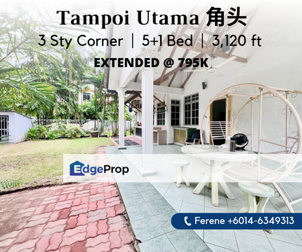 Tampoi Utama , 3 Storey Corner , Renovated , Tampoi , Johor, Tampoi