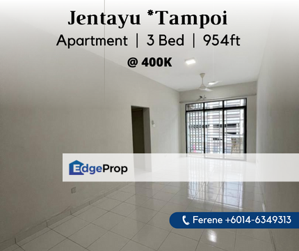 Jentayu Apartment , Tampoi , 3 Bed , Good Condition , Johor, Tampoi