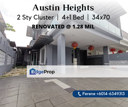 Austin Heights , 2 Storey Cluster , Renovated , Gated Guarded , Johor, Johor Bahru