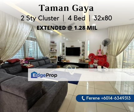 Taman Gaya , 2 Storey Cluster , Renovated , GnG , Johor, Ulu Tiram