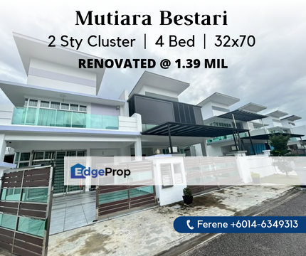 Mutiara Bestari , 2 Storey Cluster , Fully Renovated , Johor, Johor Bahru