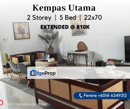 Kempas Utama , 2 Storey , Renovated , Gated Guarded , Johor, Johor Bahru