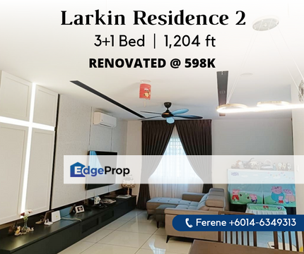 Larkin Residence 2 , Larkin , 3+1 Bed , Fully Furnish , Johor, Johor Bahru