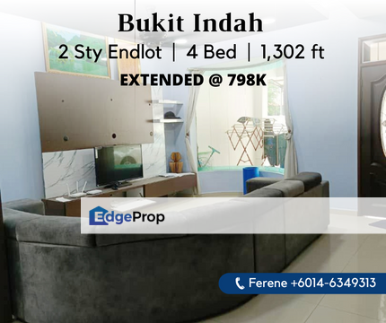 Bukit Indah 19 , 2 Storey Endlot , Renovated , Extended , Johor, Johor Bahru