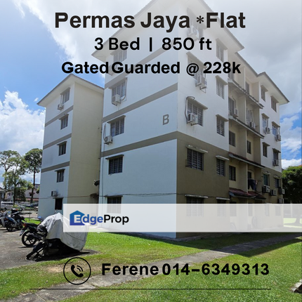 Flat Permas Jaya , Low Cost Flat , Gated Guarded , Johor, Johor Bahru