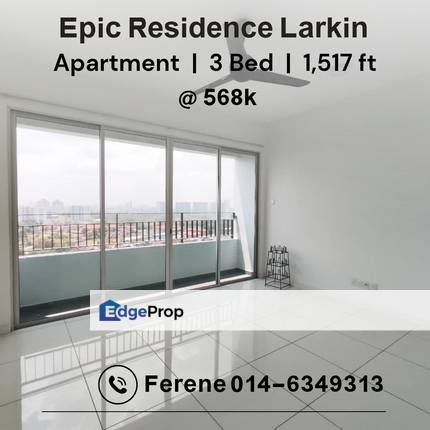 Epic Residence Larkin , Renovated , 3 Bed, Johor, Johor Bahru