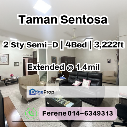 Taman Sentosa , 2 Storey Semi D , Renovated N Extended , Johor, Johor Bahru