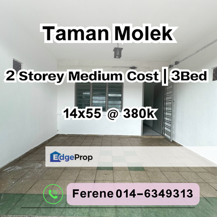 Taman Molek , 2 Storey Medium Cost , Renovated Unit , Johor, Johor Bahru