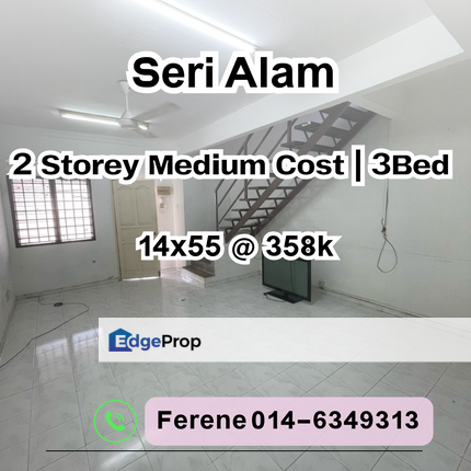 Seri Alam , 2 Storey Medium Cost , Original , Jalan Tasek , Johor, Masai