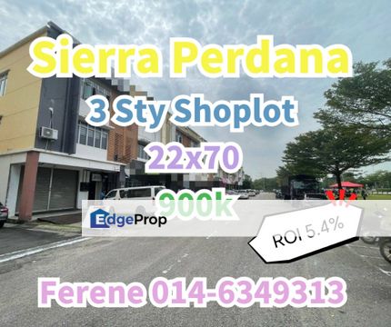 ROI 5.4 % , Sierra Perdana , 3 Storey Shoplot, Johor, Masai