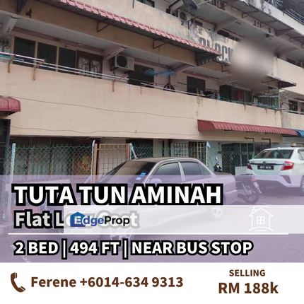 Flat Tun Aminah , Low Cost Flat , Original Condition , Johor, Johor Bahru