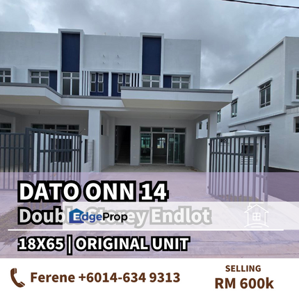 Bandar Dato Onn , 2 Storey Endlot , Unfurnished , Johor, Johor Bahru