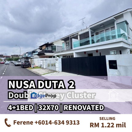 Nusa Duta 2 , Bukit Indah , 2 Storey Cluster , Renovated , Johor, Johor Bahru
