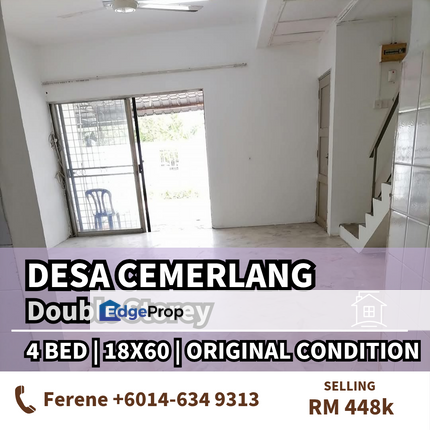 Desa Cemerlang . Double Storey , Unblock View , Johor, Ulu Tiram
