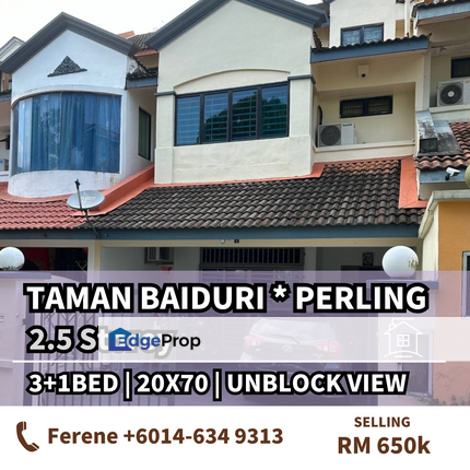 Taman Baiduri , Perling , 2. 5 Storey , Unblock View , Johor, Johor Bahru