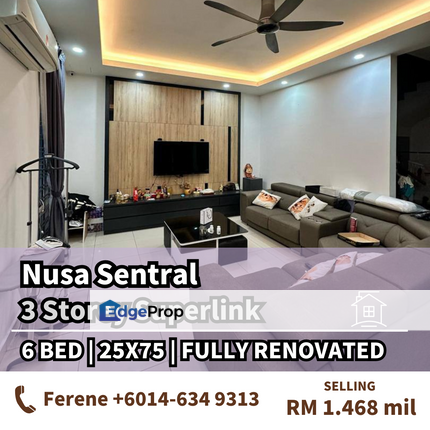 Nusa Sentral , 3 Storey Superlink , Renovated , Johor, 