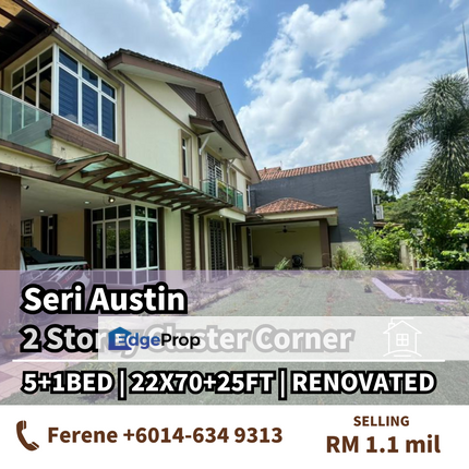 Seri Austin East Zone , Double storey cluster corner , Johor, Johor Bahru