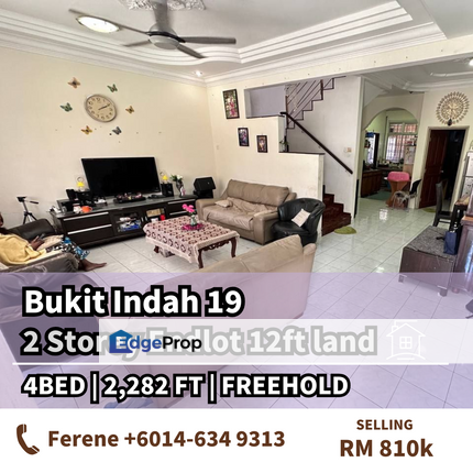 Bukit Indah 19 , Double Storey Endlot With 12ft land , Johor, Johor Bahru