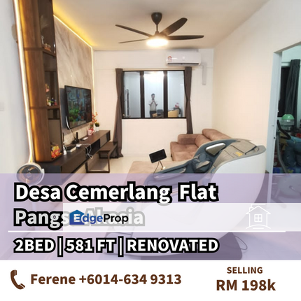 Pangsa Akasia , Desa Cemerlang , Flat , Renovated , Johor, Ulu Tiram