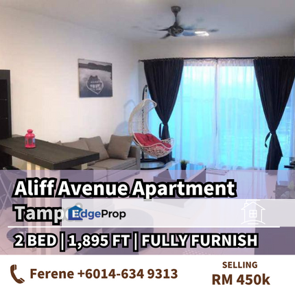 Aliff Avenue Apartment , Tampoi , 2 Bed , Fully Furnish , Johor, Johor Bahru