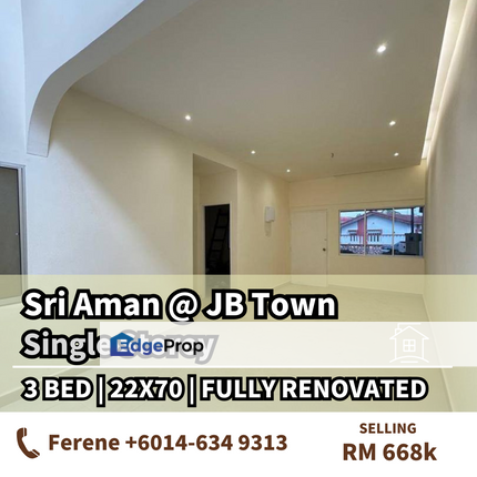 JB Town , Sri Amar , Single Storey . Renovated N Extended , Johor, Johor Bahru