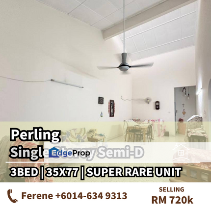 Taman Perling , Single Storey Semi D , Super Rare Unit , Johor, Johor Bahru