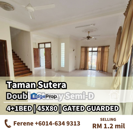 Taman Sutera , Double Storey Semi-D , Original , GnG, Johor, Johor Bahru