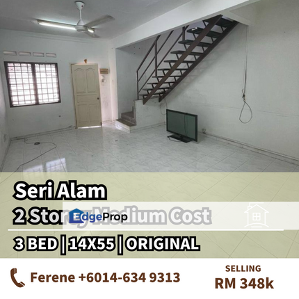 Seri Alam , 2 Storey Medium Cost , Original , 3 Bed , Johor, Masai